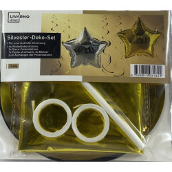 LIVARNO – Zestaw dekoracji sylwestrowych balony + spirale + akcesoria