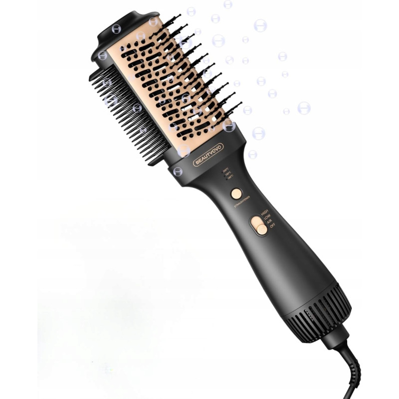 SZCZOTKA SUSZARKA DO WŁOSÓW BEAUTYOVO STYLIZACYJNA 850W ZESTAW 3W1 37–200°C