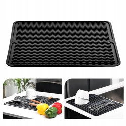KITCHENRAKU Silikonowa Mata Ociekowa 40x30cm Antypoślizgowa i Żaroodporna