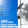 CINNADO Kamera Zewnętrzna 2K Solar Bezprzewodowa 360° PIR IP65 Audio