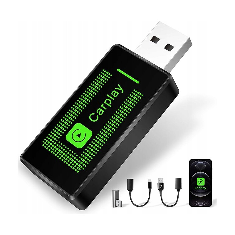 Lyssiefeel Bezprzewodowy adapter Carplay do iPhone'a