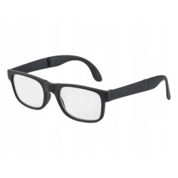 AURIOL Okulary do czytania składane z korekcją +3,0 DPI mini etui - CZARNE