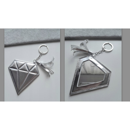 Brelok geometryczny skóra ekologiczna