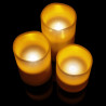 3 x NATURALNE WOSKOWE ŚWIECE LED NA BATERIE Z PILOTEM