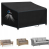 SIRUITON Pokrowiec na meble ogrodowe 205×85×81/61 cm