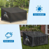 SIRUITON Pokrowiec na meble ogrodowe 205×85×81/61 cm
