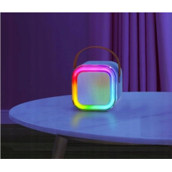 MIKROFON Z GŁOŚNIKIEM BLUETOOTH ZESTAW KARAOKE NIEBIESKI