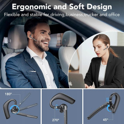 Słuchawka douszna CASCHO Bluetooth V5.3 podwójny mikrofon redukcja szumów