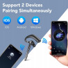 Słuchawka douszna CASCHO Bluetooth V5.3 podwójny mikrofon redukcja szumów