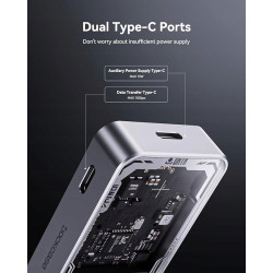DOCKCASE Obudowa SSD Explorer Smart M2 dwa porty Type-C USB-C 3.2 Gen 2