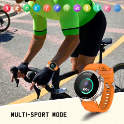 SMARTWATCH ZEGAREK UNISEX POMARAŃCZOWY MISIRUN SPORT POMIARY