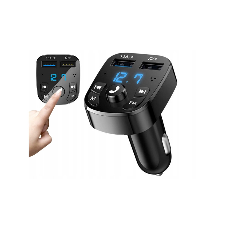 Transmiter BLUETOOTH 5.0 2 USB Ładowarka Głośnomówiący MITSUBISHI SAAB OPEL