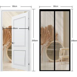 MOSKITIERA MAGNETYCZNA DO DRZWI NA BALKON PREMIUM SOLIDNA KURTYNA 90x200
