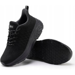 BUTY ROBOCZE PÓŁBUTY SPORTOWE MĘSKIE DAMSKIE LEKKIE TRAMPKI CZARNE R.36,5