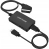 ADAPTER KONWERTER SCART DO HDMI EURO AV PAL NTSC ULEPSZONA WERSJA Z KABLEM