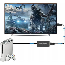 ADAPTER KONWERTER SCART DO HDMI EURO AV PAL NTSC ULEPSZONA WERSJA Z KABLEM