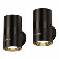 Lampka nocna Auvon czarny 2 sztuki