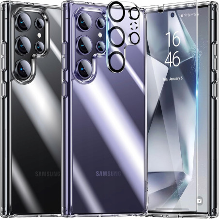 Plecki UniqueMe do Samsung Galaxy S24 Ultra bezbarwne + szkło hartowane