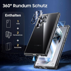 Plecki UniqueMe do Samsung Galaxy S24 Ultra bezbarwne + szkło hartowane