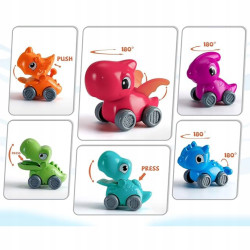 Zestaw Dinozaurów dla Dzieci 6xJeżdżące 6x Na Palce Mata Pojemnik Kmmiff 3+