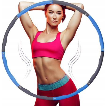 Hula Hop Regulowany Fitness | 6–8 Sekcji | Składany | Z Gąbką 95 cm