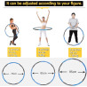 Hula Hop Regulowany Fitness | 6–8 Sekcji | Składany | Z Gąbką 95 cm
