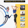 Hula Hop Regulowany Fitness | 6–8 Sekcji | Składany | Z Gąbką 95 cm