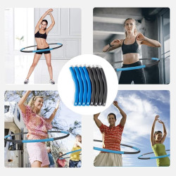 Hula Hop Regulowany Fitness | 6–8 Sekcji | Składany | Z Gąbką 95 cm