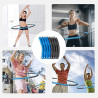 Hula Hop Regulowany Fitness | 6–8 Sekcji | Składany | Z Gąbką 95 cm