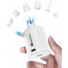 AKSOUL Przenośna Elektryczna Pompa Powietrza 1600mAh z 5 końcówkami