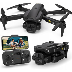 DRON Z KAMERĄ MINI 360° ODWRACALNY 2 KAMERY FPV SKŁADANY Z 2 BATERIAMI
