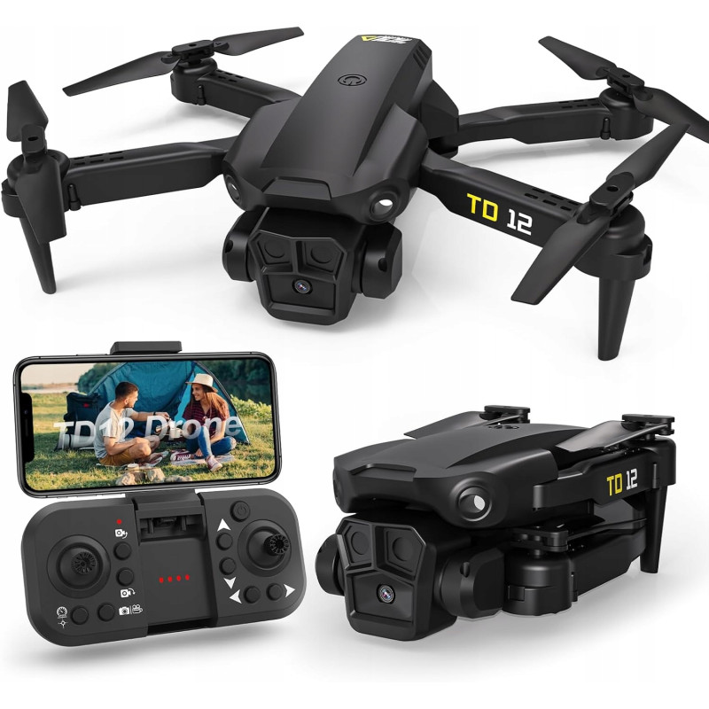 DRON Z KAMERĄ MINI 360° ODWRACALNY 2 KAMERY FPV SKŁADANY Z 2 BATERIAMI