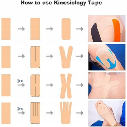 TAŚMA KINEZJOLOGICZNA ELASTYCZNA GSPCARE 5X25 CM 20 PASKÓW RÓŻOWA