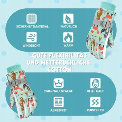 Rozmiar S WESTGIRL Dziecięce rękawiczki zimowe, wiatroszczelne, narciarskie