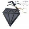 BRELOK DO KLUCZY CZARNY DIAMENT Z LUSTERKIEM
