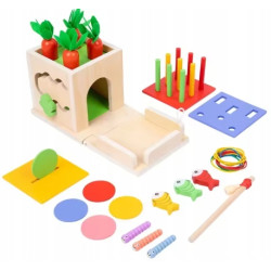 Montessori Edukacyjne 8 w 1 Drewniane Montessori