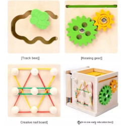Montessori Edukacyjne 8 w 1 Drewniane Montessori