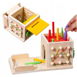 Montessori Edukacyjne 8 w 1 Drewniane Montessori