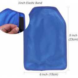 Pokrowiec chłodzący na butelkę wina niebieski 15x23 cm etui cooler torba