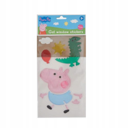 NAKLEJKI ŻELOWE okno szyby dekoracja świnka peppa