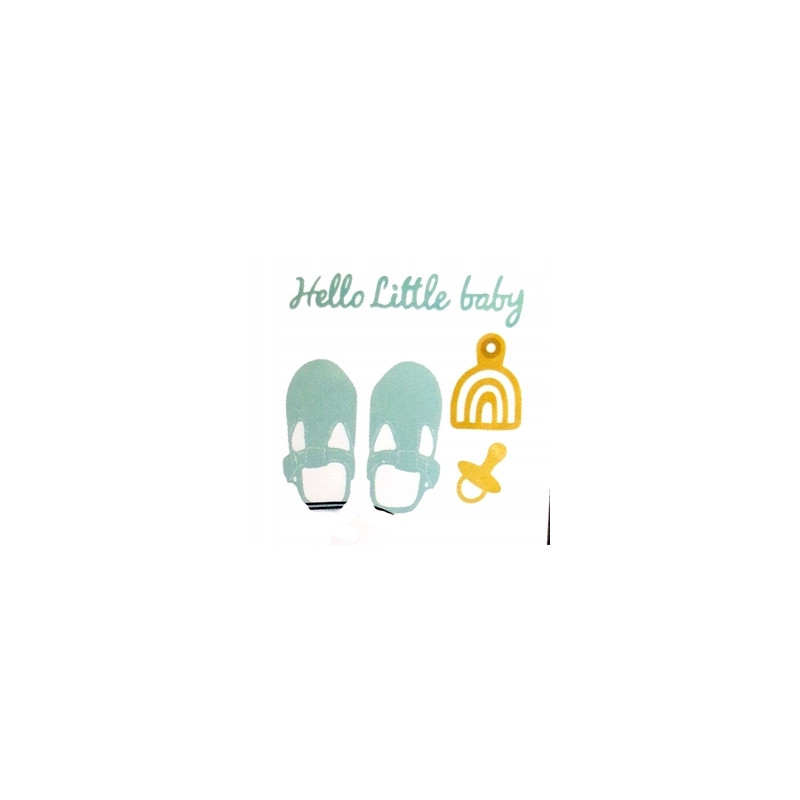 Wykrojnik Decotime Buciki Smoczek Hello little baby