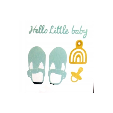 Wykrojnik Decotime Buciki Smoczek Hello little baby