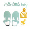 Wykrojnik Decotime Buciki Smoczek Hello little baby