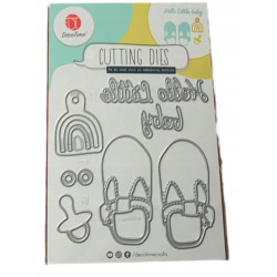 Wykrojnik Decotime Buciki Smoczek Hello little baby