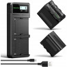 NEEWER NP-F970 2 szt. 7800 mAh baterie z szybką ładowarką LCD Dual USB