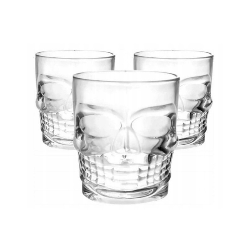 Kieliszki do likieru, do wódki Relaxdays Czaszka przezroczysty 60ml 6 szt.