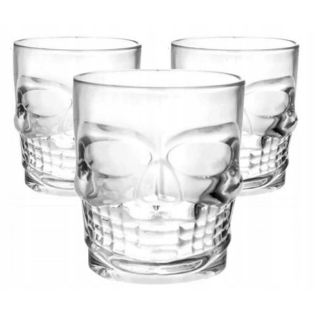 Kieliszki do likieru, do wódki Relaxdays Czaszka przezroczysty 60ml 6 szt.