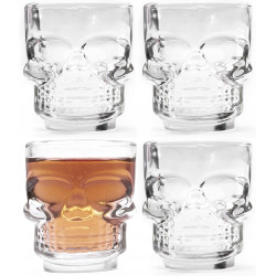 Kieliszki do likieru, do wódki Relaxdays Czaszka przezroczysty 60ml 6 szt.