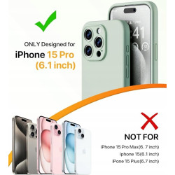 Plecki GOODVISH do Apple iPhone 15 Pro jasnozielony + 2 szkła hartowane