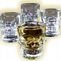 Kieliszki do likieru, do wódki Relaxdays Czaszka przezroczysty 60ml 6 szt.